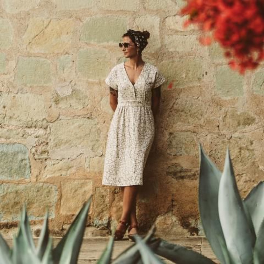 Taylor Stitch Emma Dress in Maze perfect condition